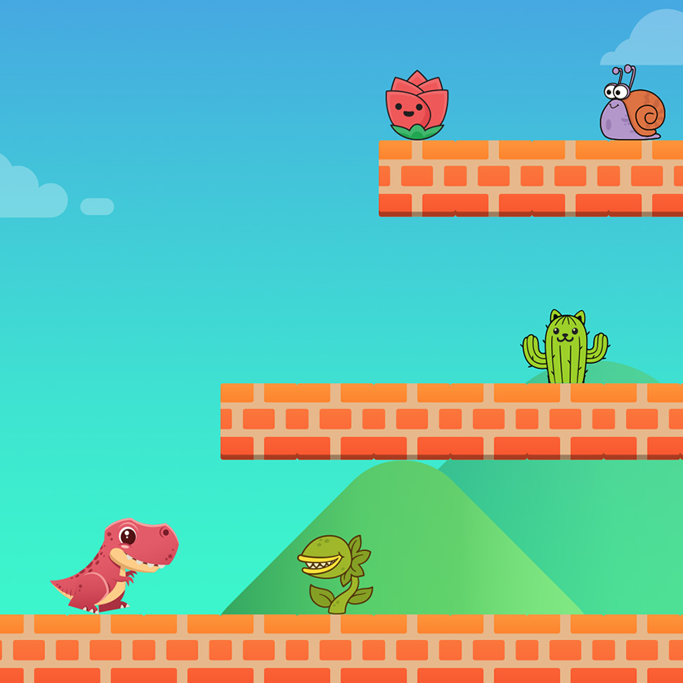 Dino Mini Games – coloring